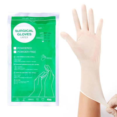 kaufen Sterile Chemische Handschuhe -medica Einweg-Untersuchungshandschuhe, gepudert, chirurgisch, puderfrei, medizinische Latex-Handschuhe für Krankenhäuser on-line-Fertigung