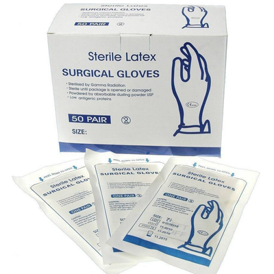 kaufen Einweghandschuhe Chirurgische Untersuchungshandschuhe 7.5 Sterile Latexhandschuhe Medizinische Pulverfreiheit für einen verbesserten Schutz on-line-Fertigung