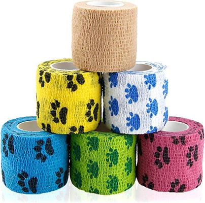 kaufen Großhandel Selbstklebende Vliesstoff Elastische Tierarztbandagen für Hunde Pfotenverband Vetraps Kohäsive Bandage on-line-Fertigung