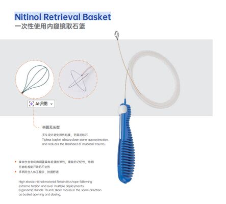kaufen High Elastic Nitinol Retrieval Basket mit Form-Memory-Technologie für minimal-invasive endoskopische Verfahren on-line-Fertigung