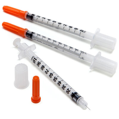 kaufen Einweg-Insulin-Spritze mit fester Nadel, sterile Verpackung und transparentes PVC für präzise Injektion on-line-Fertigung