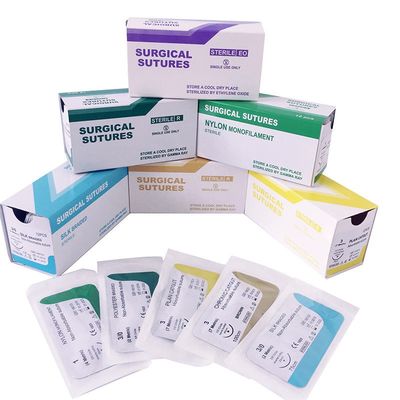 Guter Preis Polyglycolische Säure PGA Chirurgische Nähte 910 Rotseide Chromische Catgut Nylon Chirurgische Nähte Online