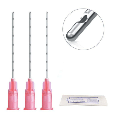 Guter Preis Stumpfe Nadel Mikrokannula Zertifizierte Edelstahlstumpfe Nadel für Hautfüllmittel und Mesotherapie 30g 27g 25g 23g 21g 18g 50mm Online