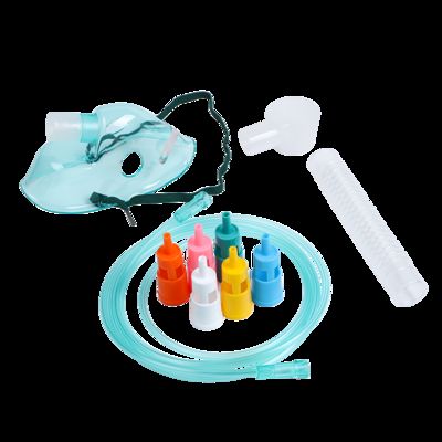 Guter Preis Medizinische verstellbare Venturi-Sauerstoffmaske mit 6 farbcodierten Verdünnern und knickfestem Flexschlauch für präzise FiO2-Kontrolle Online