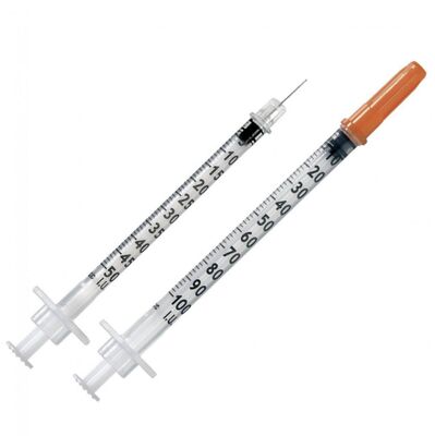 Guter Preis 1ml Insulin-Spritze mit feststehender Nadel und steriler Verpackung für präzise medizinische Injektionen Online