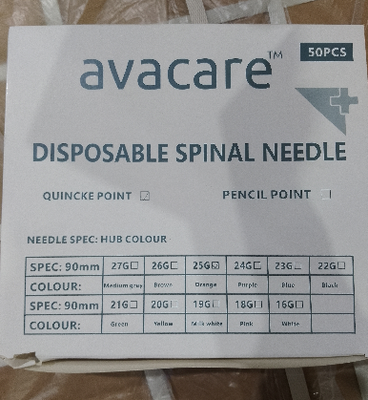 Guter Preis Medizinische Spinalanästhesie Nadel mit Quincke Spitze und Bleistift Punkt Whitacre Typ für Atraumatische Lendenpunktion in 25G 26G 27G Online