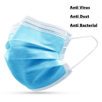 Guter Preis Vliesmaske 3-lagige Gesichtsmaske Medizinisch Anpassbares Logo Chirurgische Einweg-Medizinische Einweg-Gesichtsmaske Online