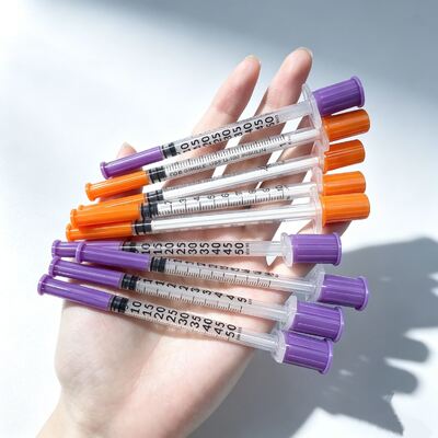 Guter Preis Einweg-Insulinspritze 0,5 ccm 1 ccm Medizinische Etral Dünnwand-Insulinspritzen mit individueller Farbe Online