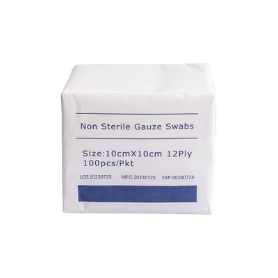 Guter Preis Medizinisch-chirurgische Spülspülung Nichtsteril 10*10cm 12fach 40S Spülspülung 100 Stück/Stück Für Krankenhausgebrauch Online